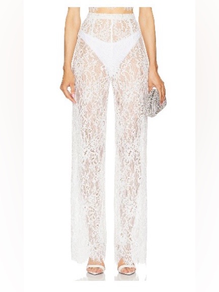 Bronx And Banco Capri Blanc Lace Pants - Hemmed